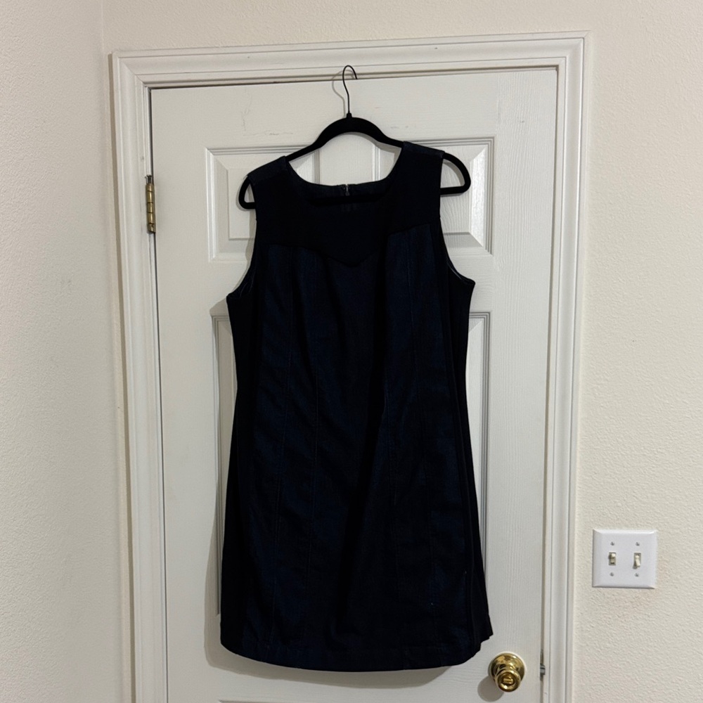 Lane Bryant Navy Jean Sleeveless Mini Dress